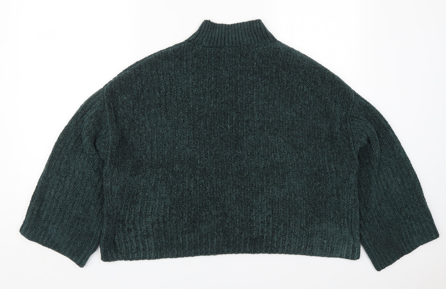 New Look Womens Green Round Neck  Polyester Pullover Jumper Size M