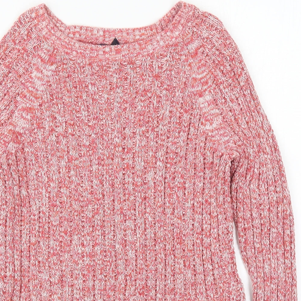 Gap Womens Pink Round Neck  Cotton Pullover Jumper Size M