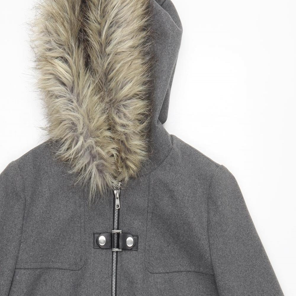 George Womens Grey   Pea Coat Coat Size 16  Zip