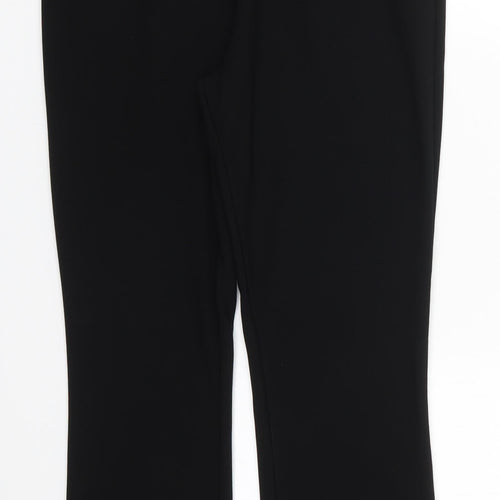 Preworn Womens Black  Polyester Trousers  Size 12 L26 in Regular
