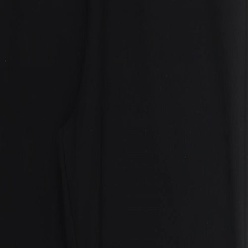 Preworn Womens Black  Polyester Trousers  Size 12 L26 in Regular
