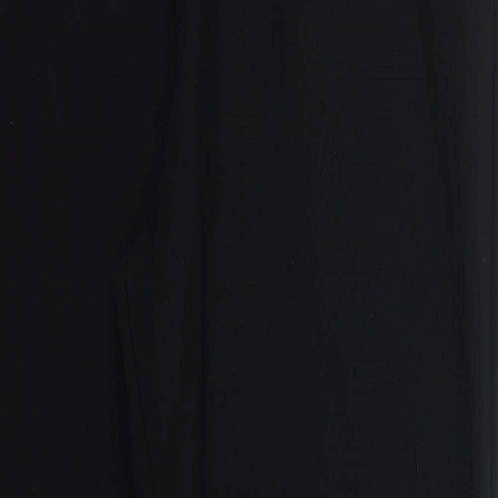 Preworn Womens Black  Polyester Trousers  Size 12 L26 in Regular