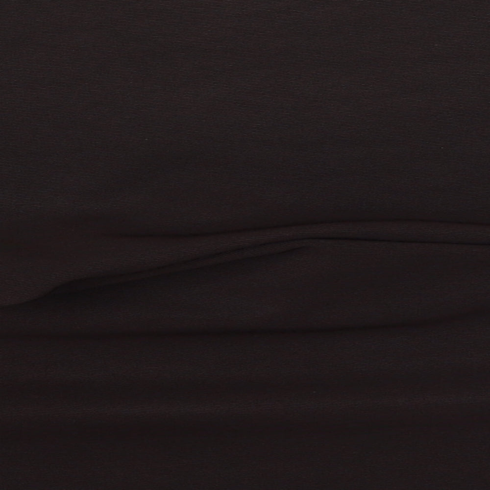 Preworn Womens Brown  Polyester Trousers  Size 14 L27 in Regular