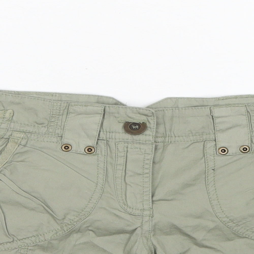 Papaya Womens Green  Cotton Cargo Shorts Size 10 L3 in Regular Button