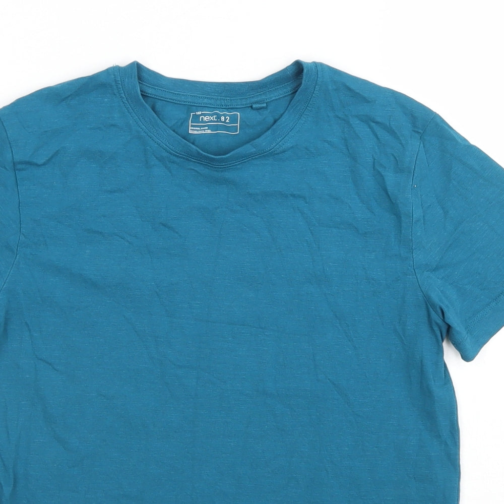 NEXT Boys Blue  Cotton Basic T-Shirt Size 9 Years Crew Neck