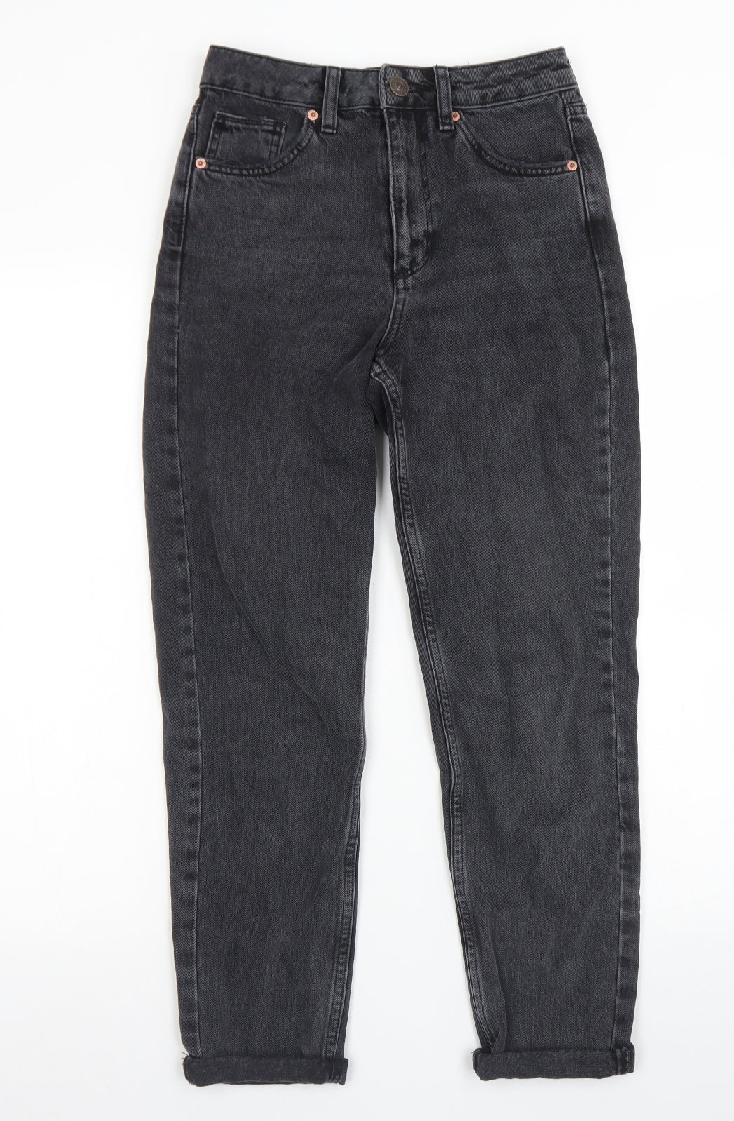 BDG Womens Black  Cotton Mom Jeans Size 24 in L30 in Regular Button