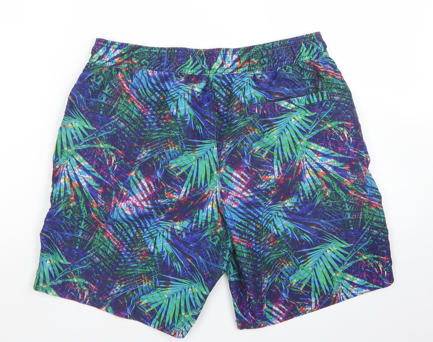 Topman Mens Blue Floral Polyester Athletic Shorts Size XS L7 in Regular