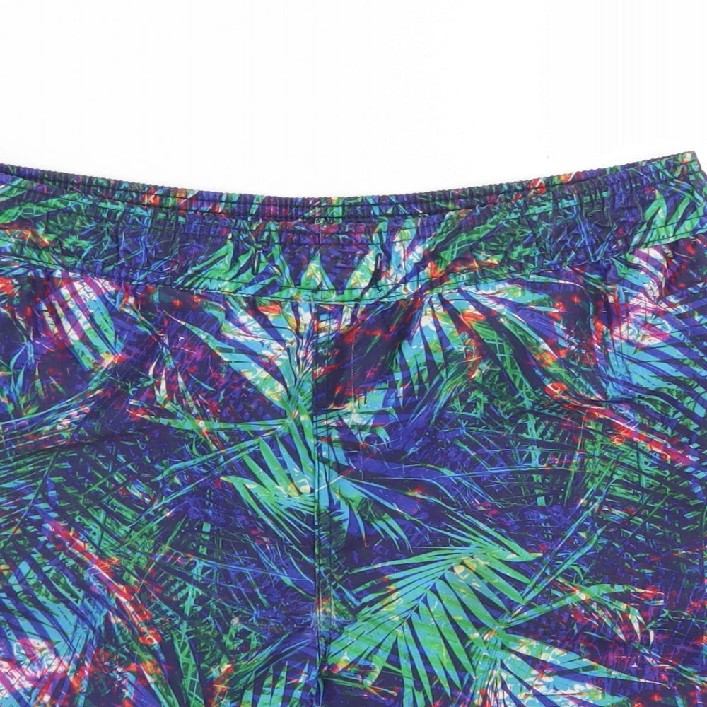 Topman Mens Blue Floral Polyester Athletic Shorts Size XS L7 in Regular