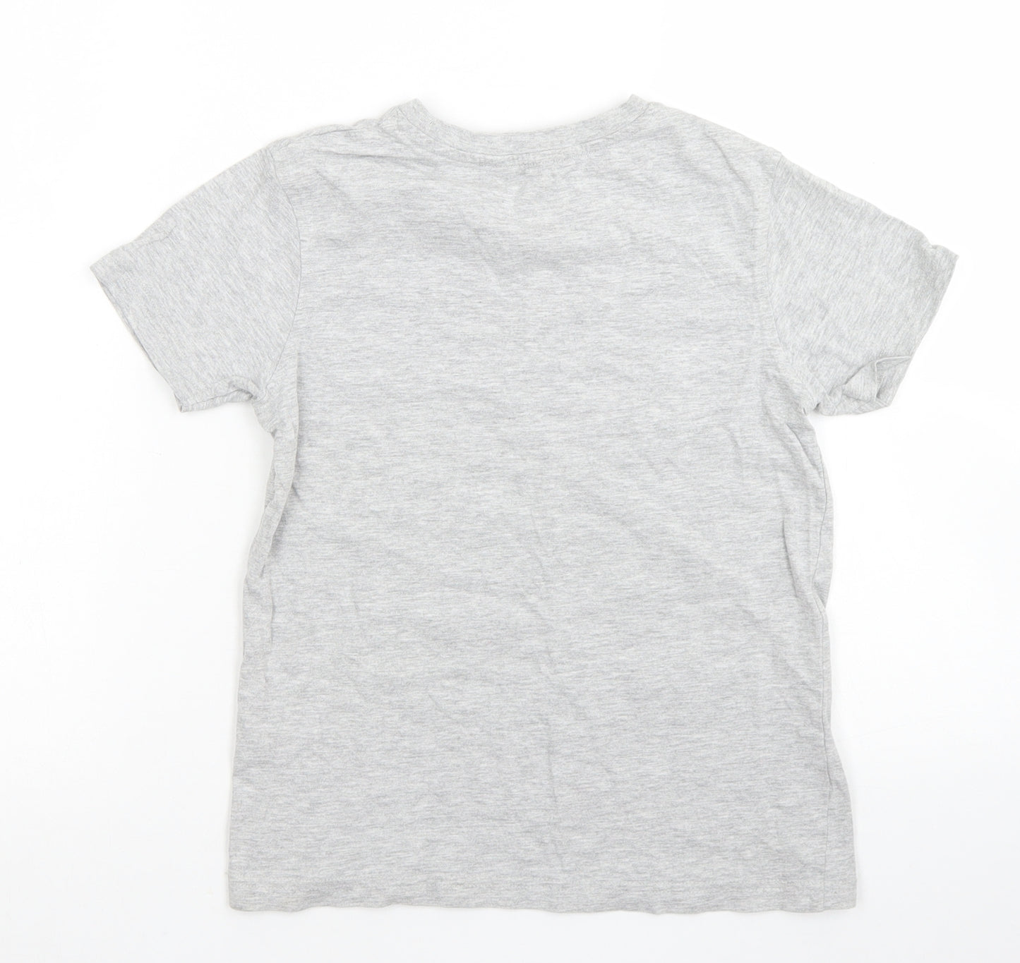 George Boys Grey  Cotton Basic T-Shirt Size 8-9 Years Crew Neck