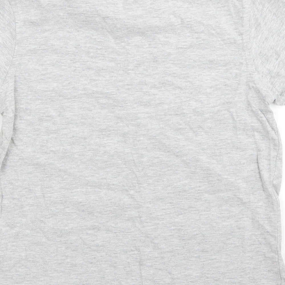 George Boys Grey  Cotton Basic T-Shirt Size 8-9 Years Crew Neck