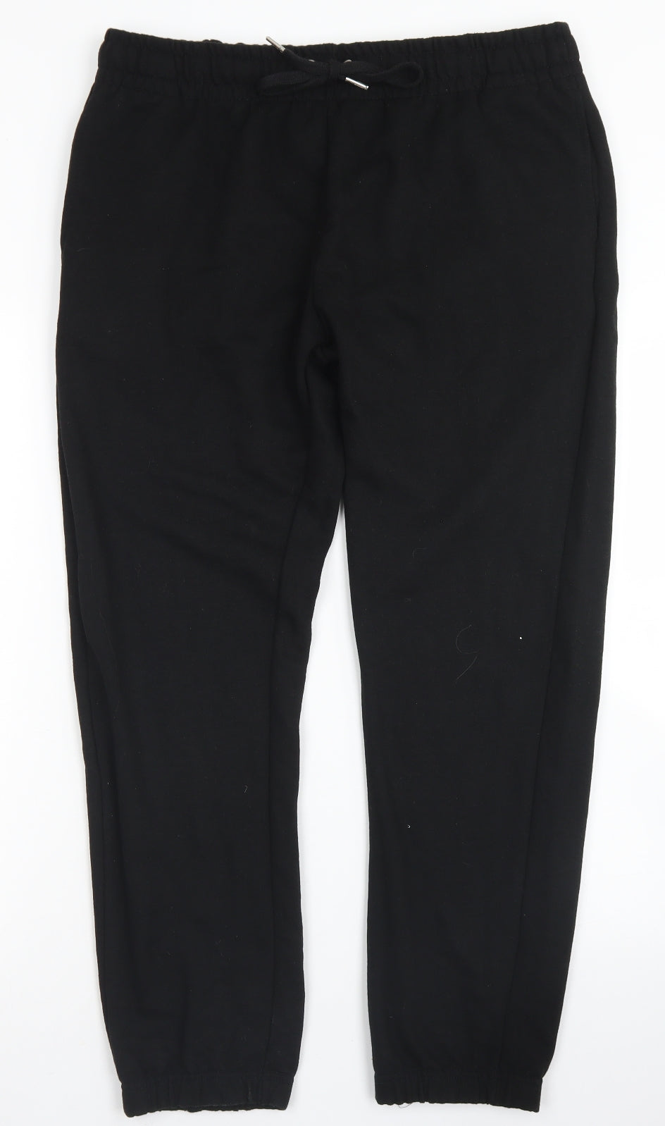 Pep & Co Mens Black  Cotton Jogger Trousers Size L L26 in Regular Drawstring