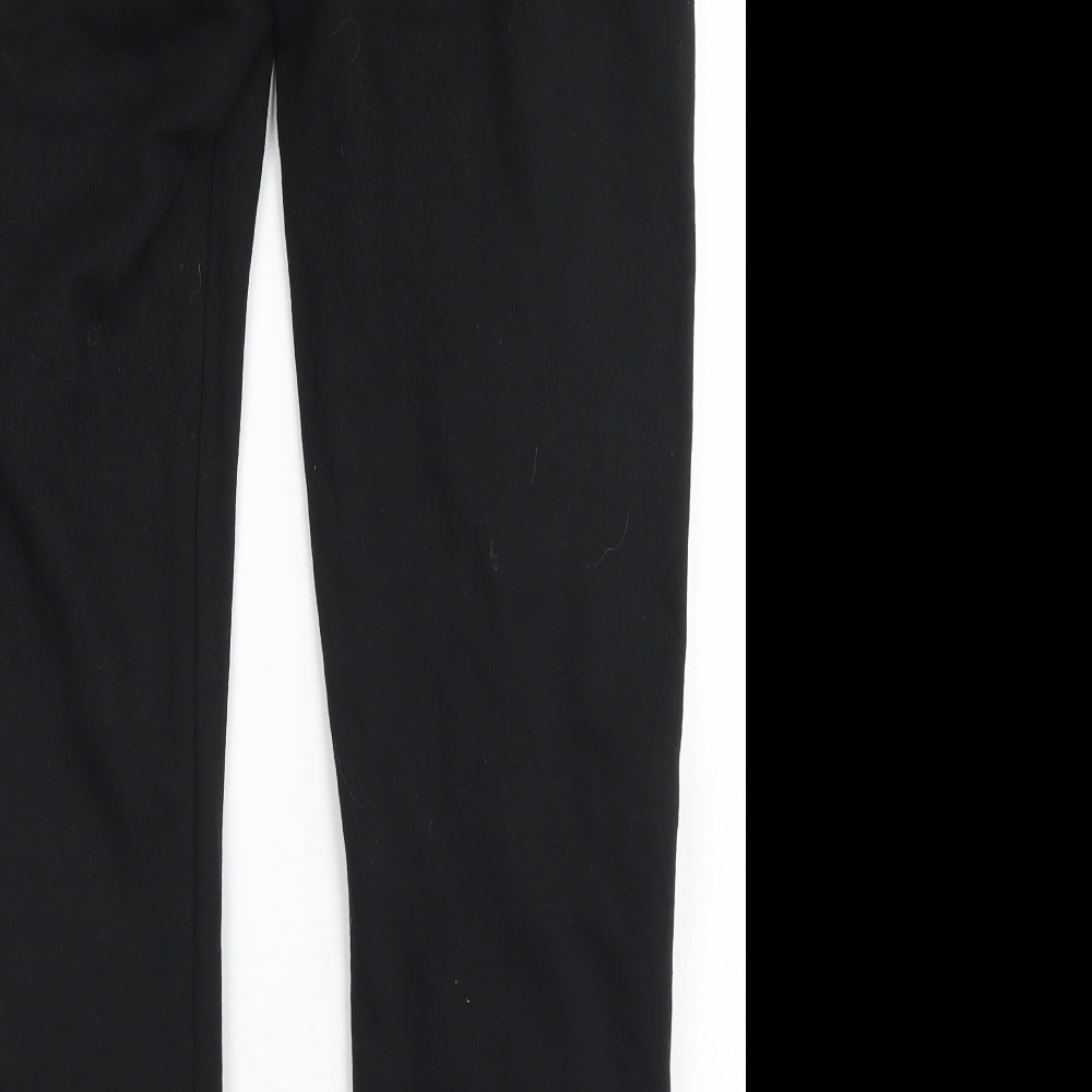 Pep & Co Mens Black  Cotton Jogger Trousers Size L L26 in Regular Drawstring