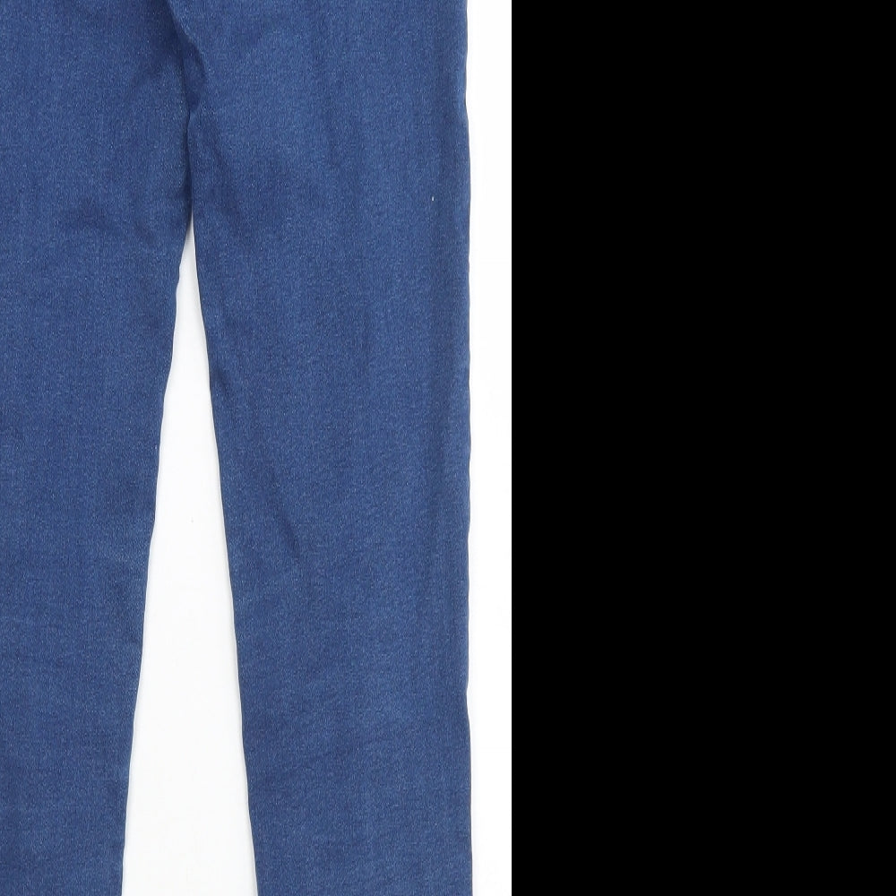 M&S Womens Blue  Cotton Jegging Jeans Size 10 L28 in Regular
