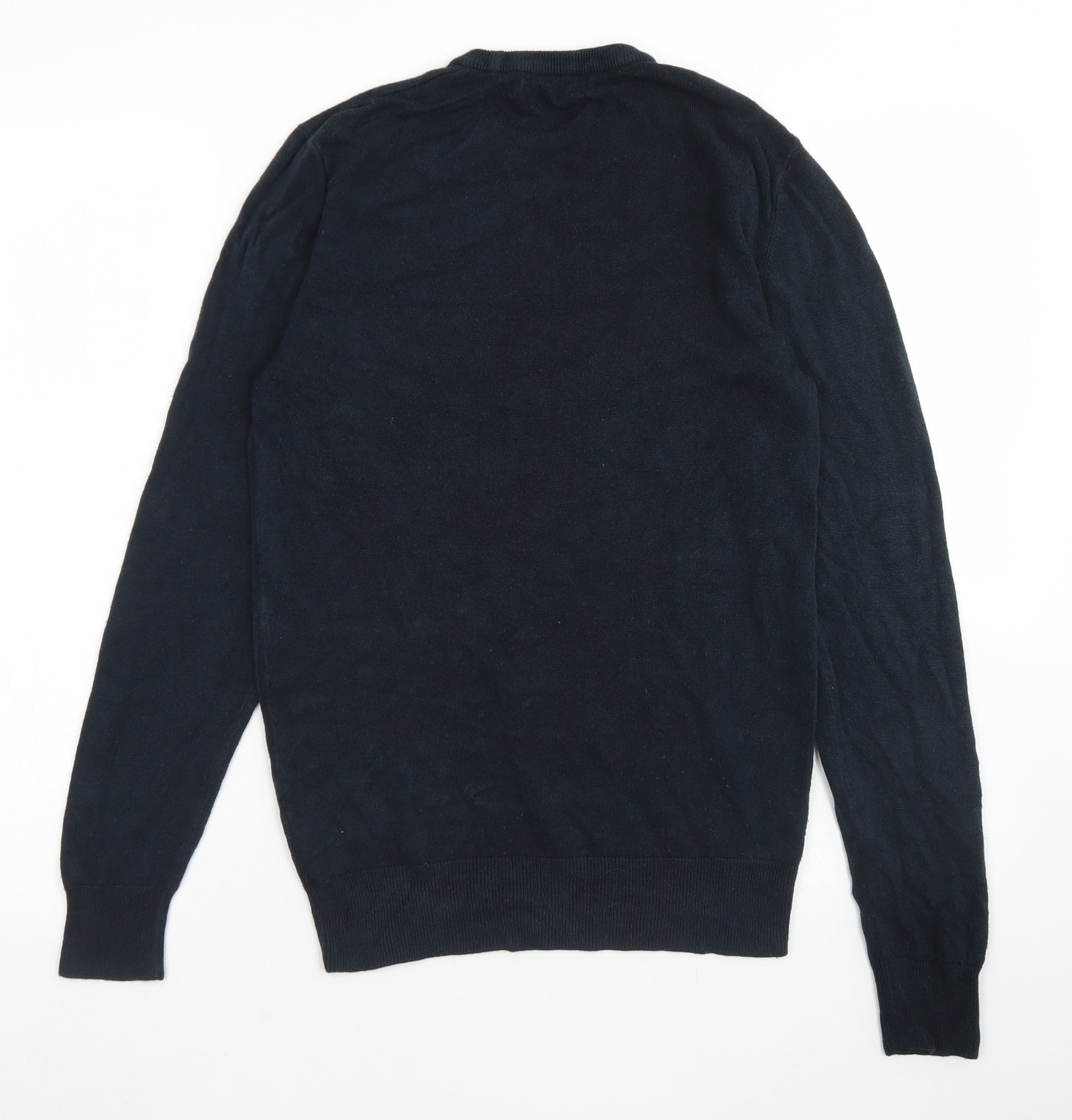Primark Mens Blue Crew Neck  Acrylic Pullover Jumper Size XS