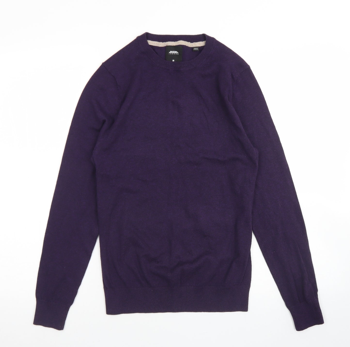 Burton Mens Purple Crew Neck  Cotton Pullover Jumper Size XS