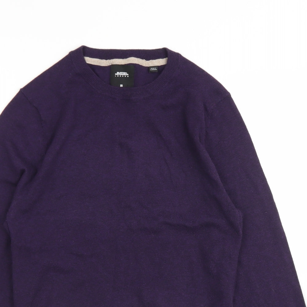 Burton Mens Purple Crew Neck  Cotton Pullover Jumper Size XS