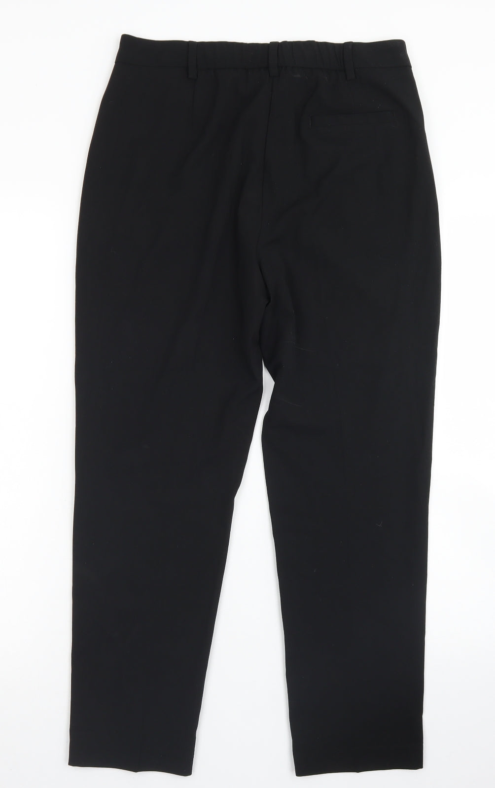 M&S Collection Womens Black  Polyester Dress Pants Trousers Size 10 L25 in Regular Hook & Eye