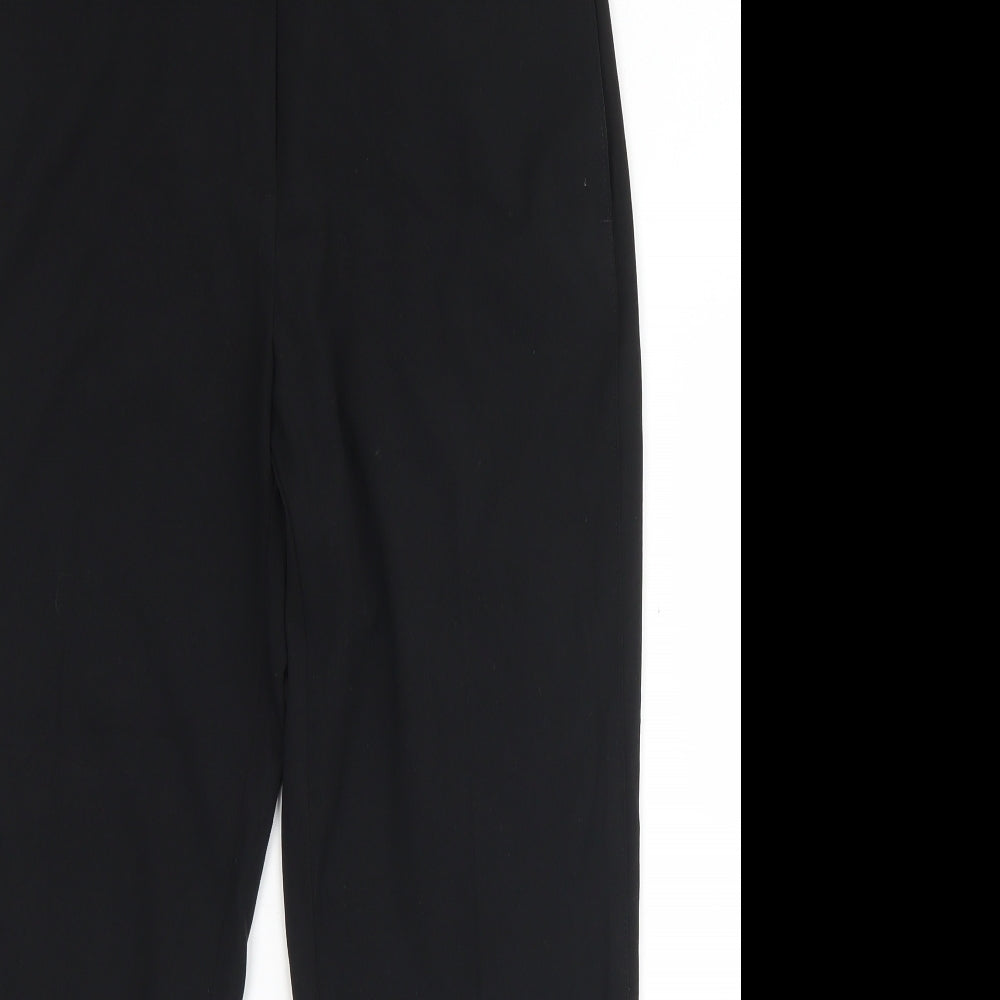 M&S Collection Womens Black  Polyester Dress Pants Trousers Size 10 L25 in Regular Hook & Eye