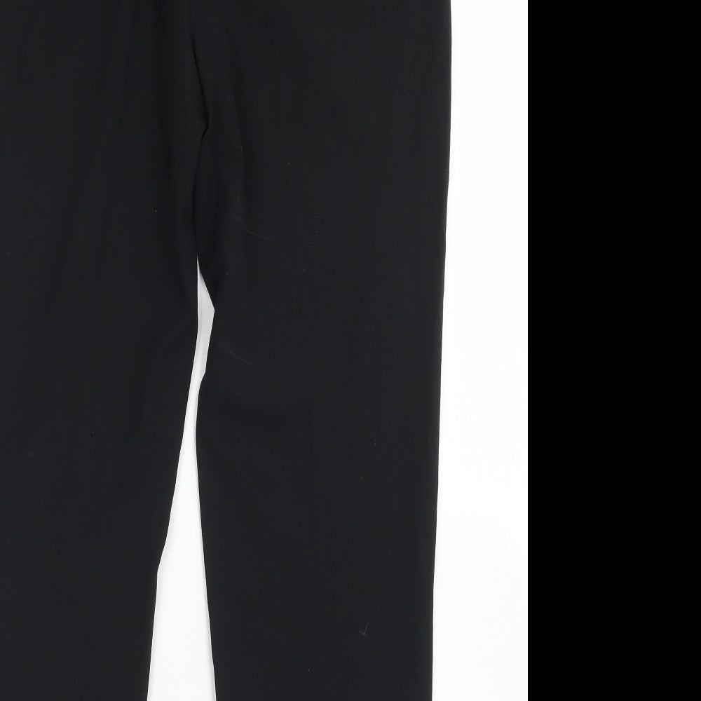 M&S Collection Womens Black  Polyester Dress Pants Trousers Size 10 L25 in Regular Hook & Eye