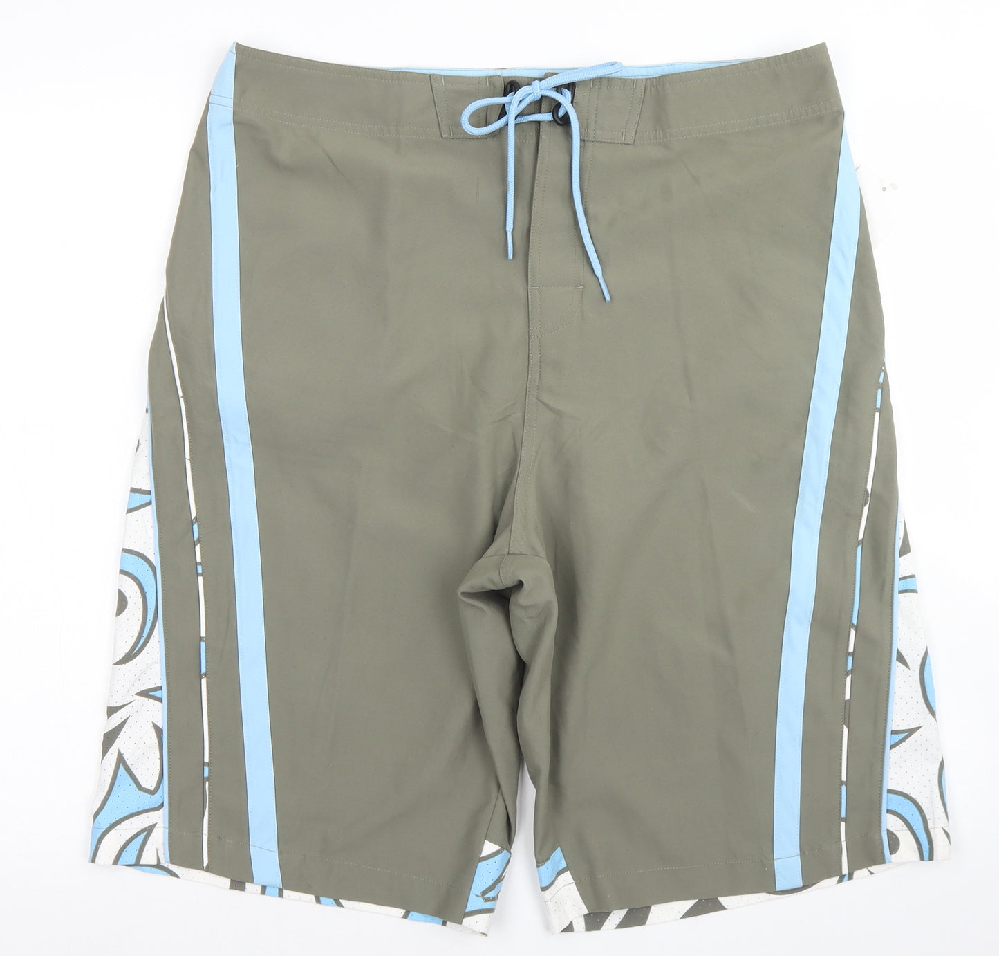 Speedo Mens Green  Polyester Athletic Shorts Size 36 in L10 in Regular Drawstring - Board Shorts