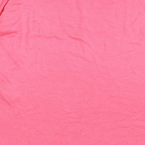 Nutmeg Womens Pink Boat Neck  Acrylic Pullover Jumper Size 12
