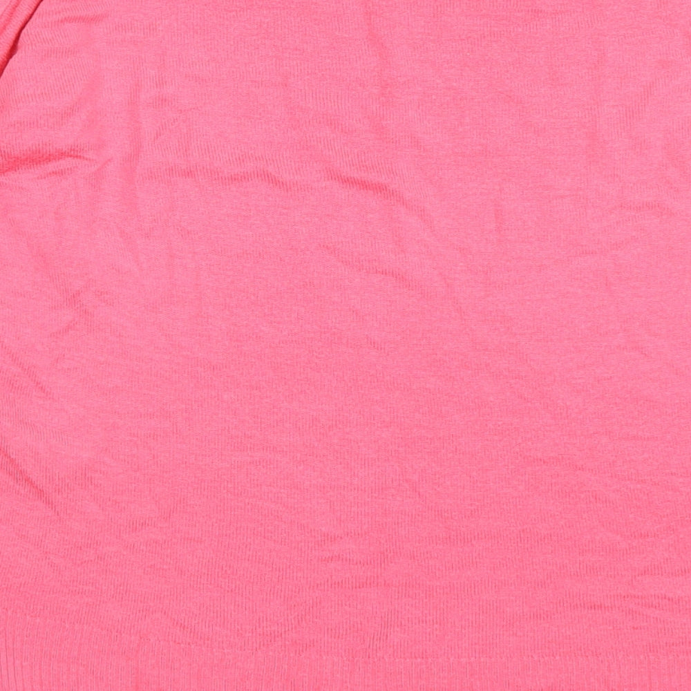 Nutmeg Womens Pink Boat Neck  Acrylic Pullover Jumper Size 12