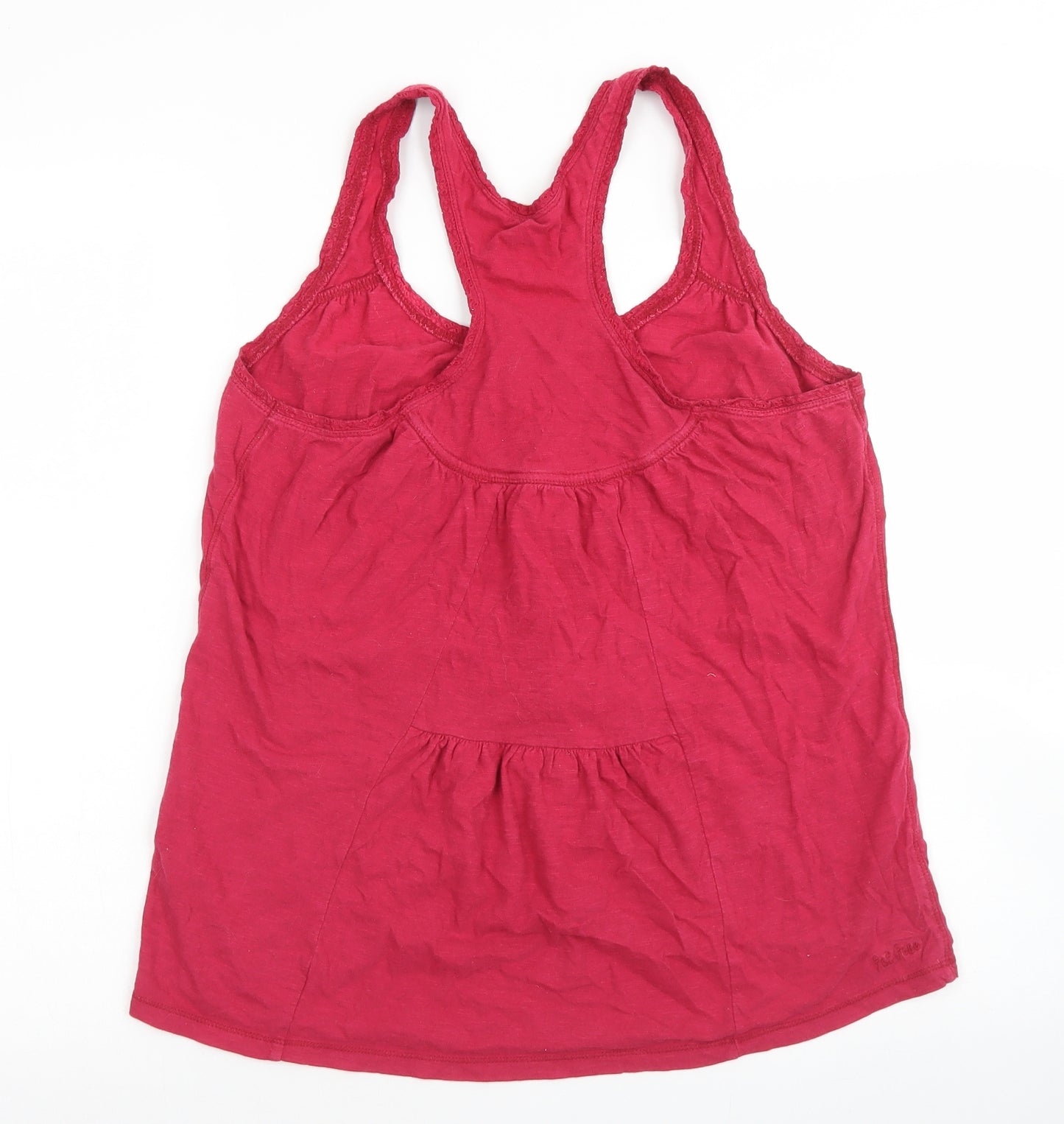 Fat Fqace Womens Purple  Cotton Basic Tank Size 12 Round Neck