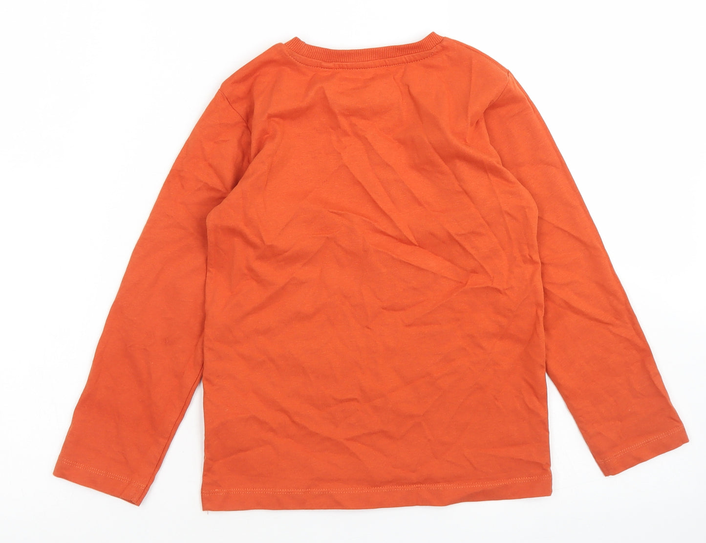 NEXT Boys Brown  Cotton Basic T-Shirt Size 5-6 Years Crew Neck