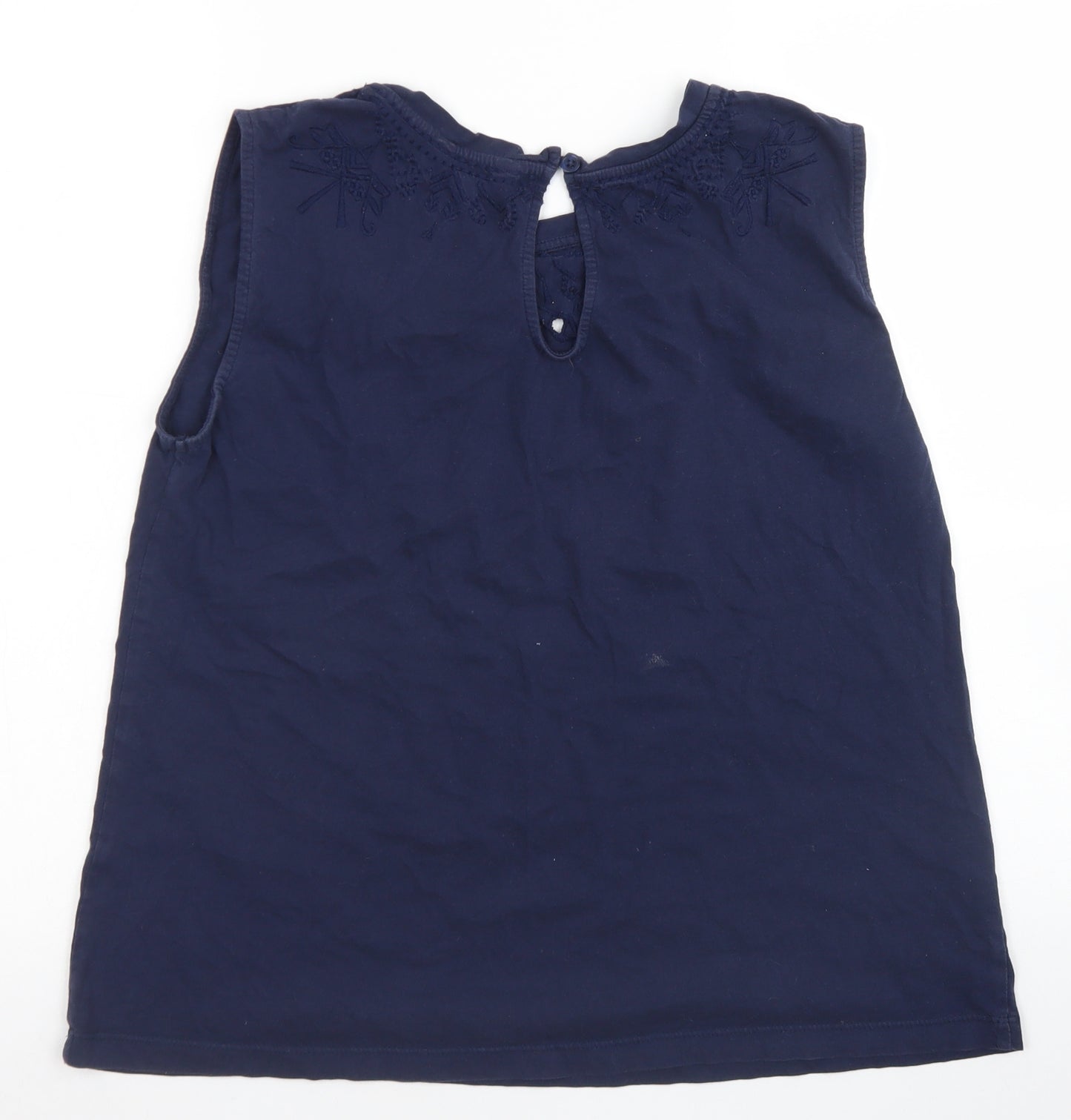 Nutmeg Womens Blue  Cotton Basic T-Shirt Size 12 Crew Neck