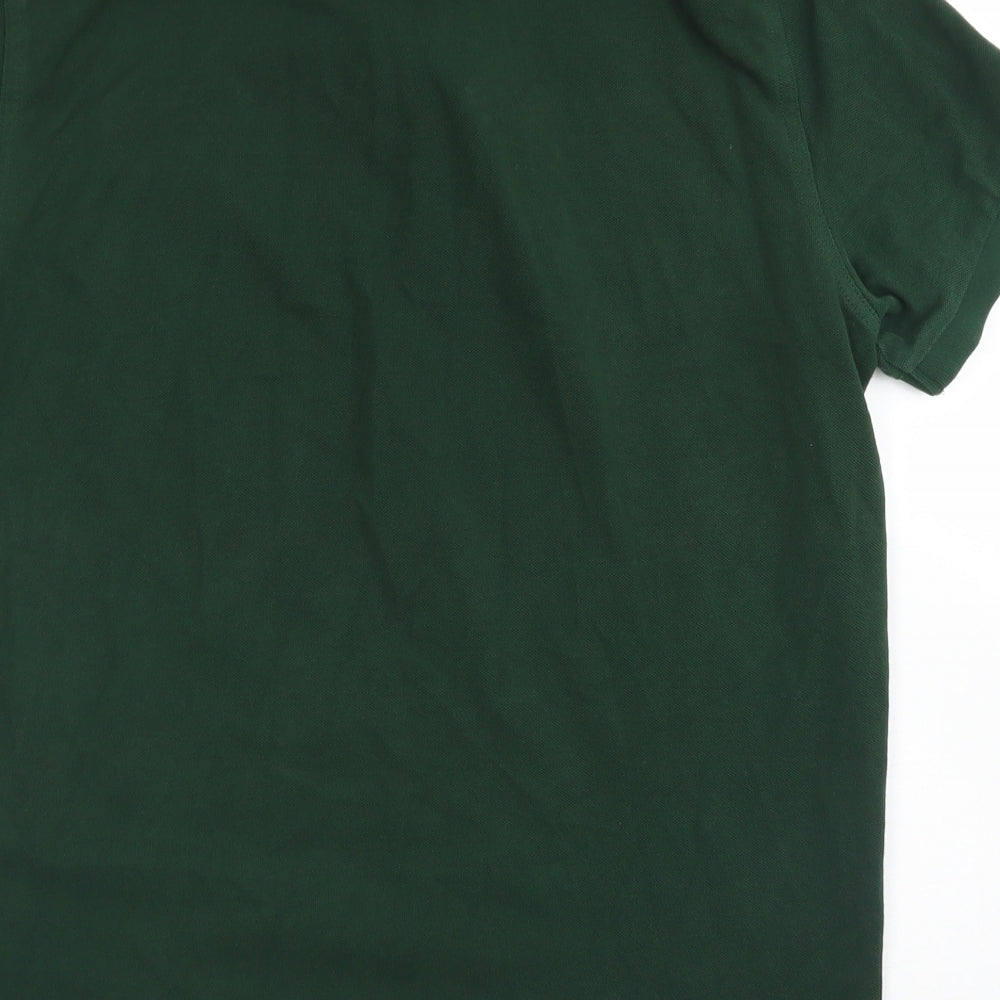 GANT Mens Green  Cotton  Polo Size M Collared Button