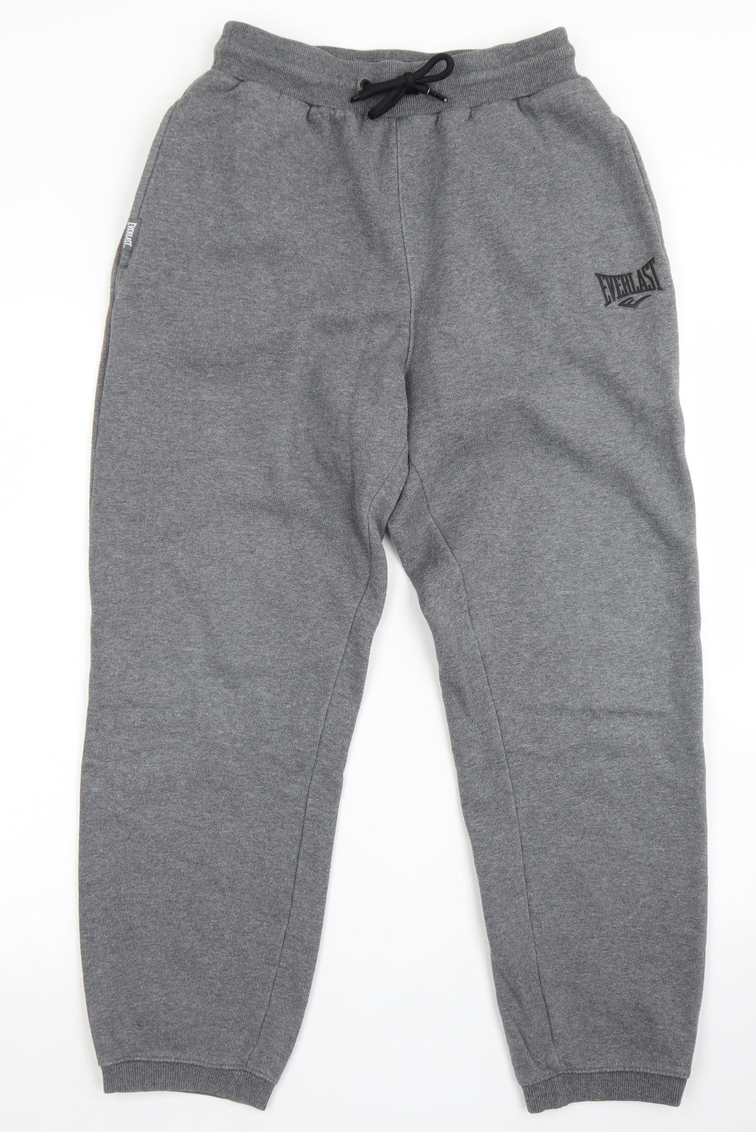 Evelast Mens Grey  Cotton Jogger Trousers Size M L27 in Regular Drawstring