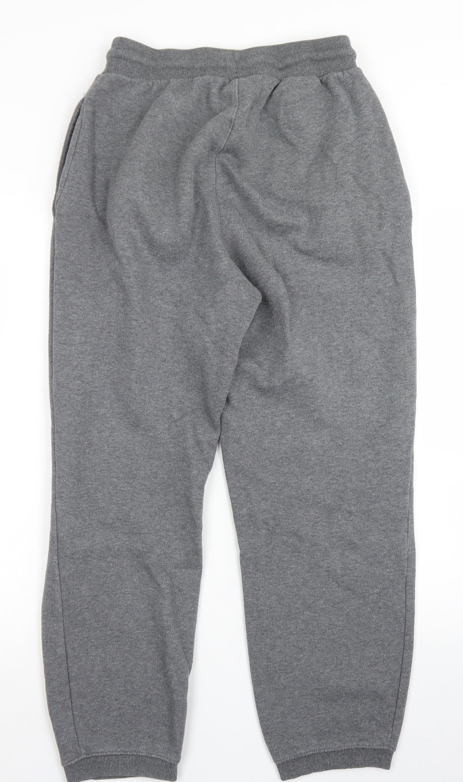 Evelast Mens Grey  Cotton Jogger Trousers Size M L27 in Regular Drawstring