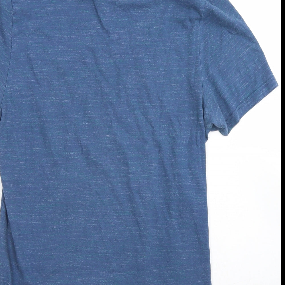 Trait Mens Blue  Cotton  T-Shirt Size S Crew Neck