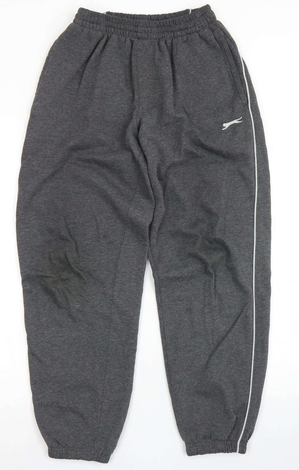 Slazengers Mens Grey  Polyester Jogger Trousers Size S L26 in Regular Drawstring