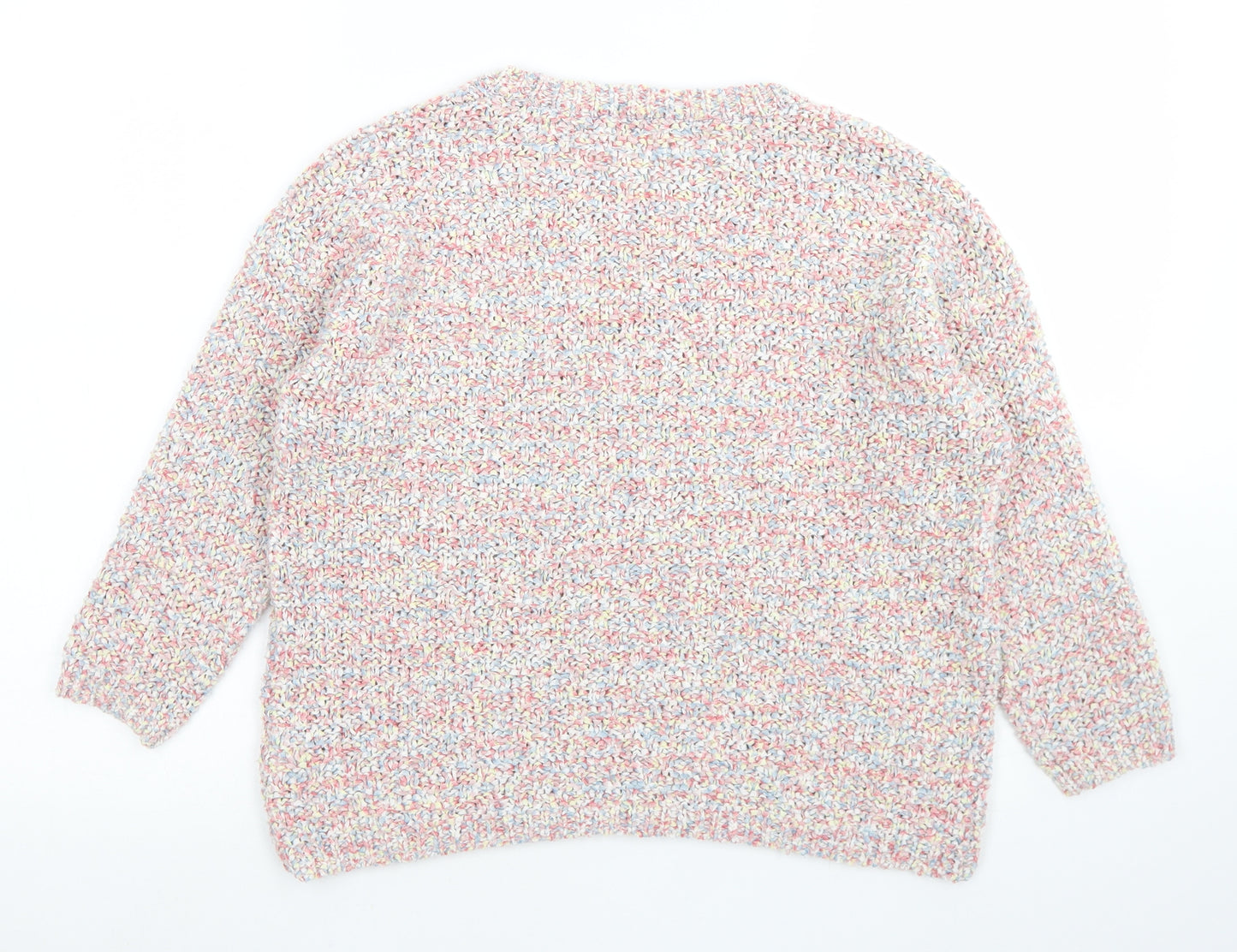 M&S Collection Womens Pink Crew Neck  Polyester Pullover Jumper Size 14