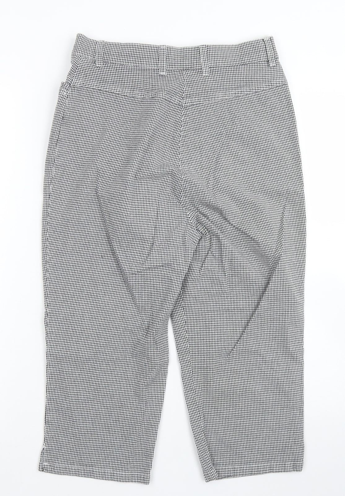Zaffiri Womens Black Check Cotton Skimmer Shorts Size 12 L17 in Regular Button