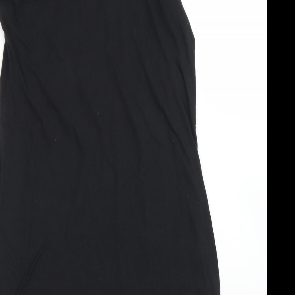 Firetrap Womens Black  Cotton Basic Tank Size S Round Neck