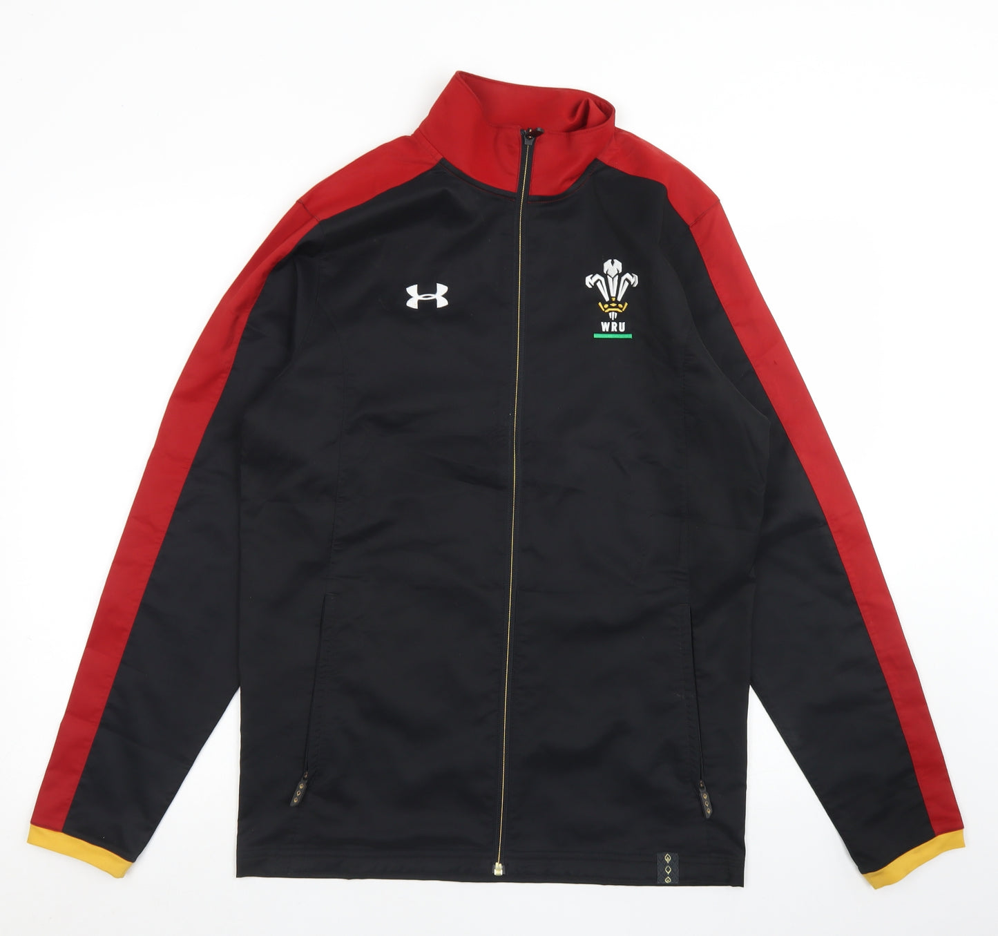 Under armour Mens Black   Jacket  Size S  Zip - Welsh Rugby Union