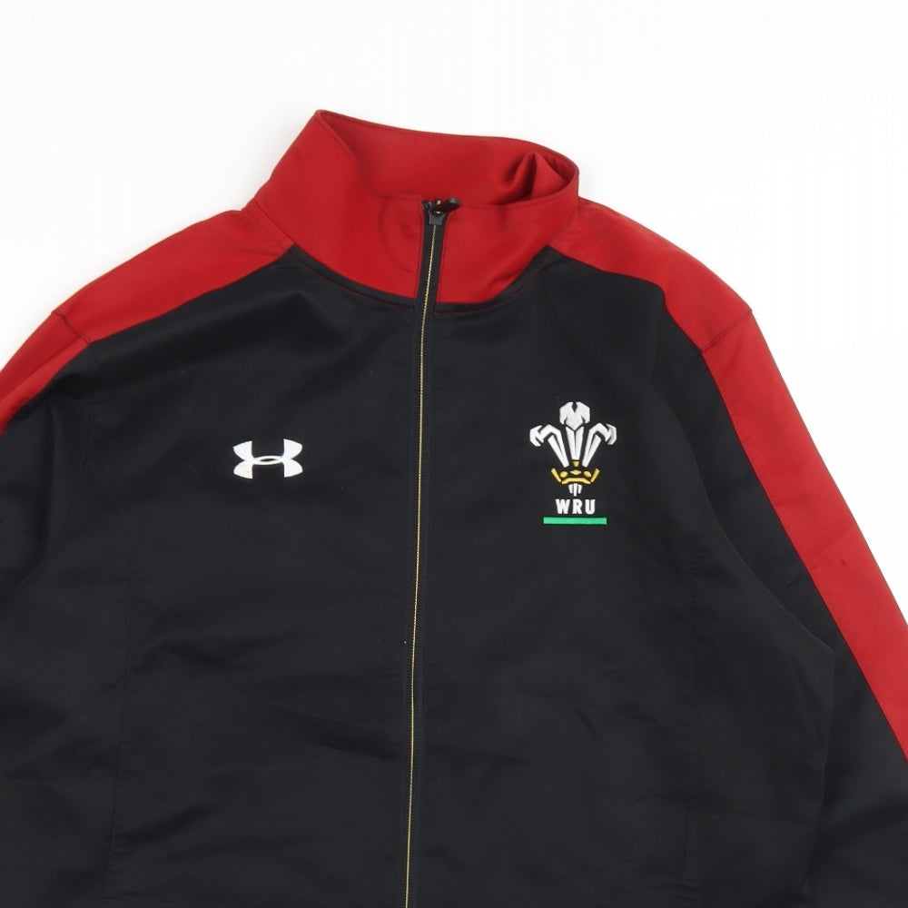 Under armour Mens Black   Jacket  Size S  Zip - Welsh Rugby Union