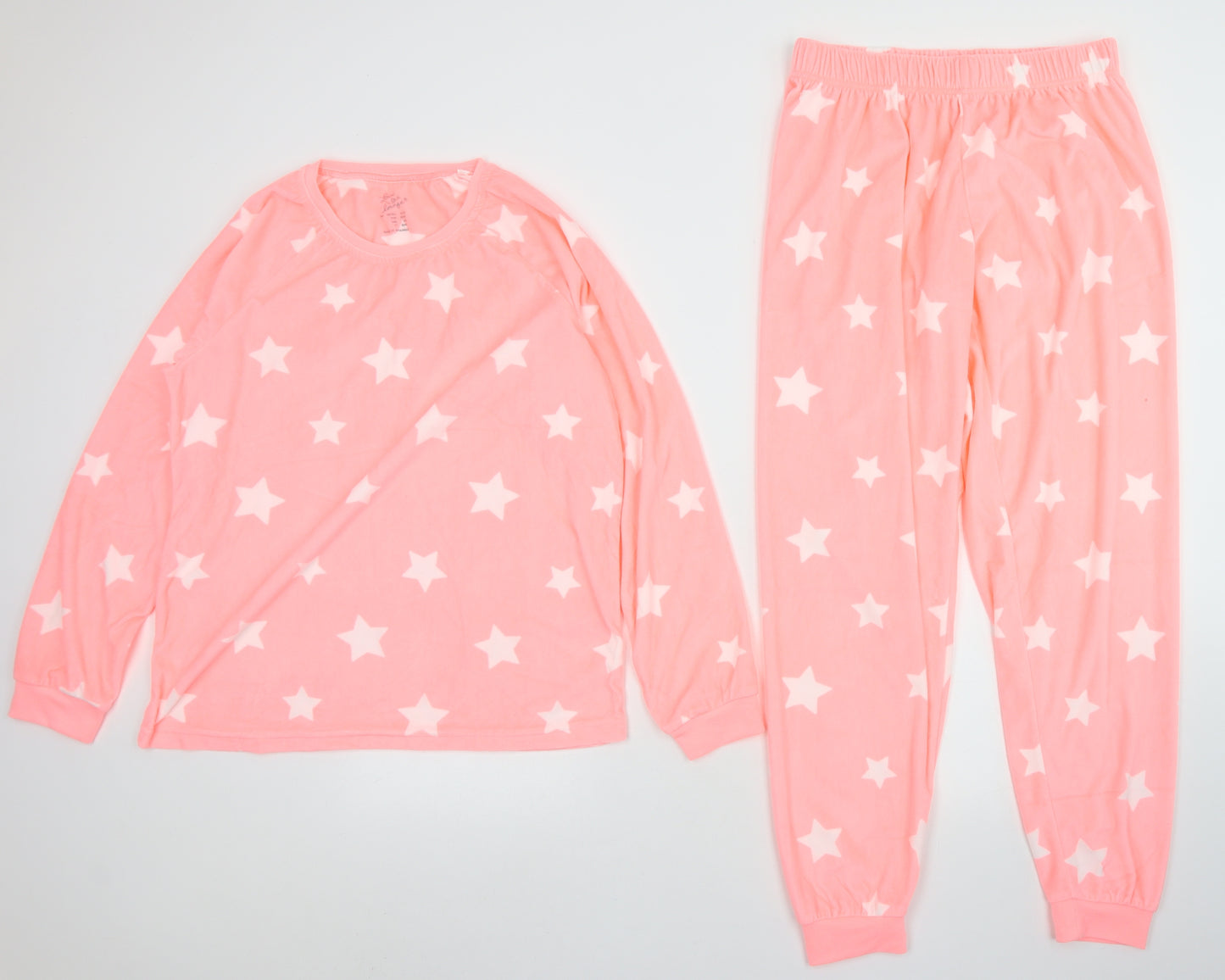 Love to Lounge Womens Pink Solid Polyester Top Pyjama Set Size S   - Star Print