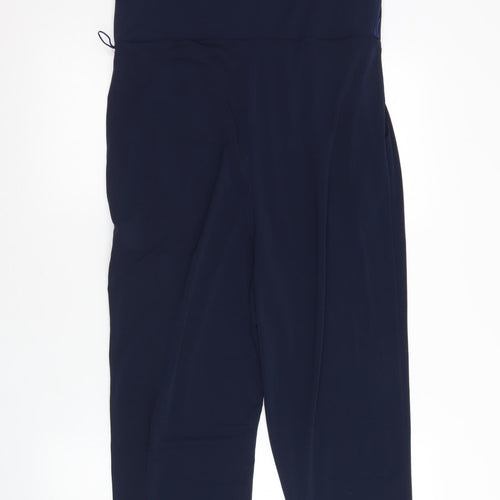 Wallis Womens Blue  Polyester Jumpsuit One-Piece Size 14 L24 in