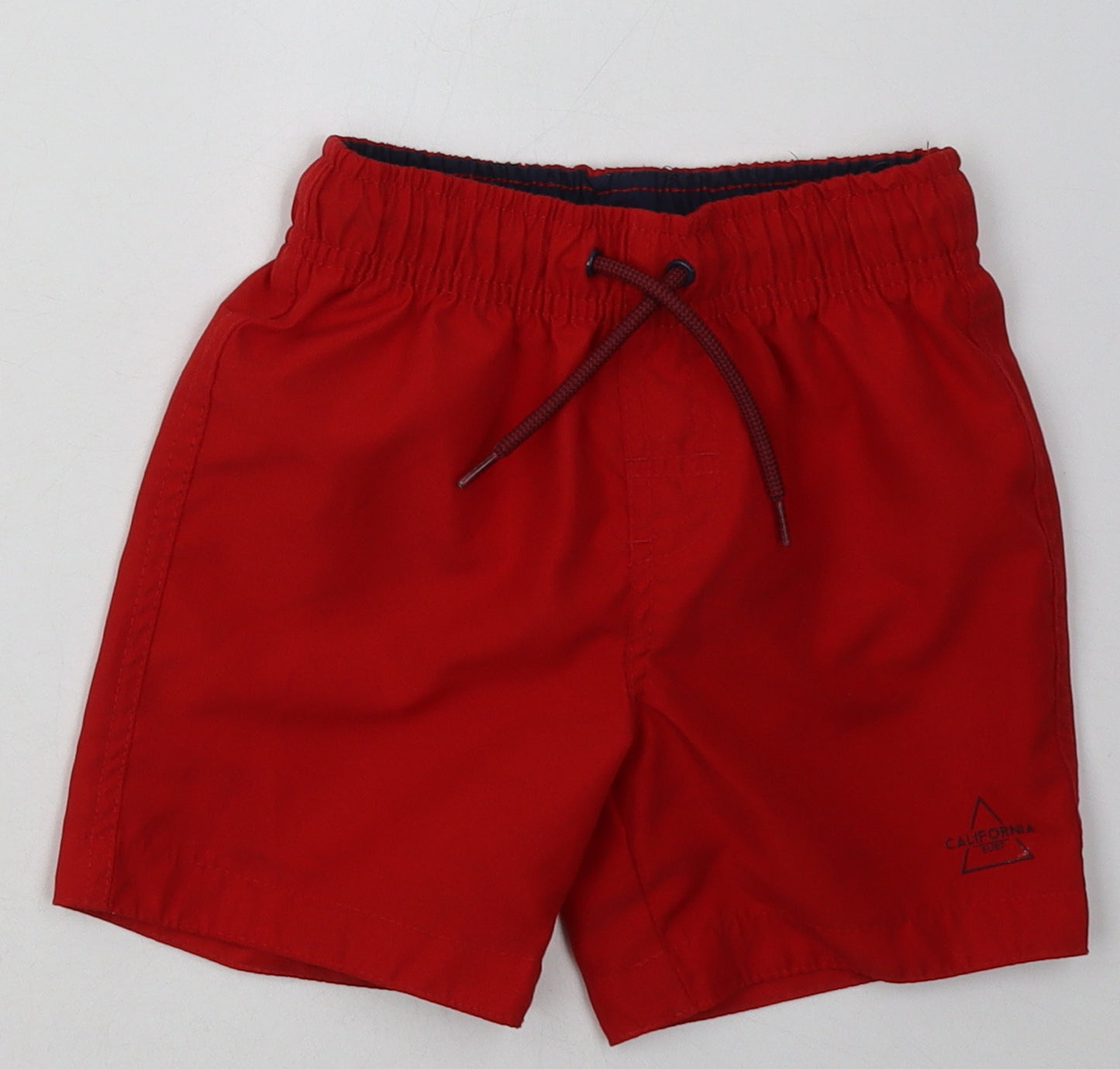 Primark Boys Red  Polyester Sweat Shorts Size 2-3 Years  Regular Tie - california