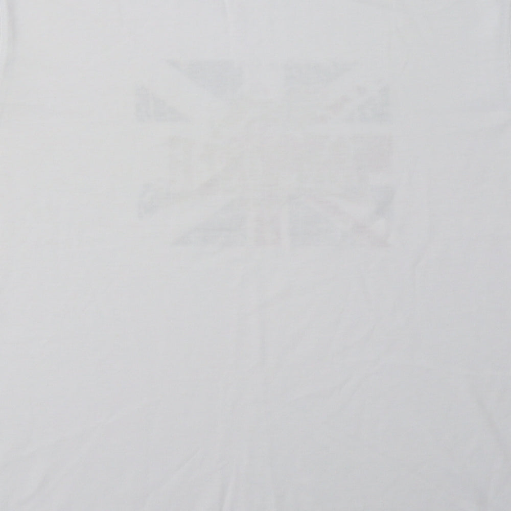 Lonsdale Mens White  Cotton  T-Shirt Size M Crew Neck