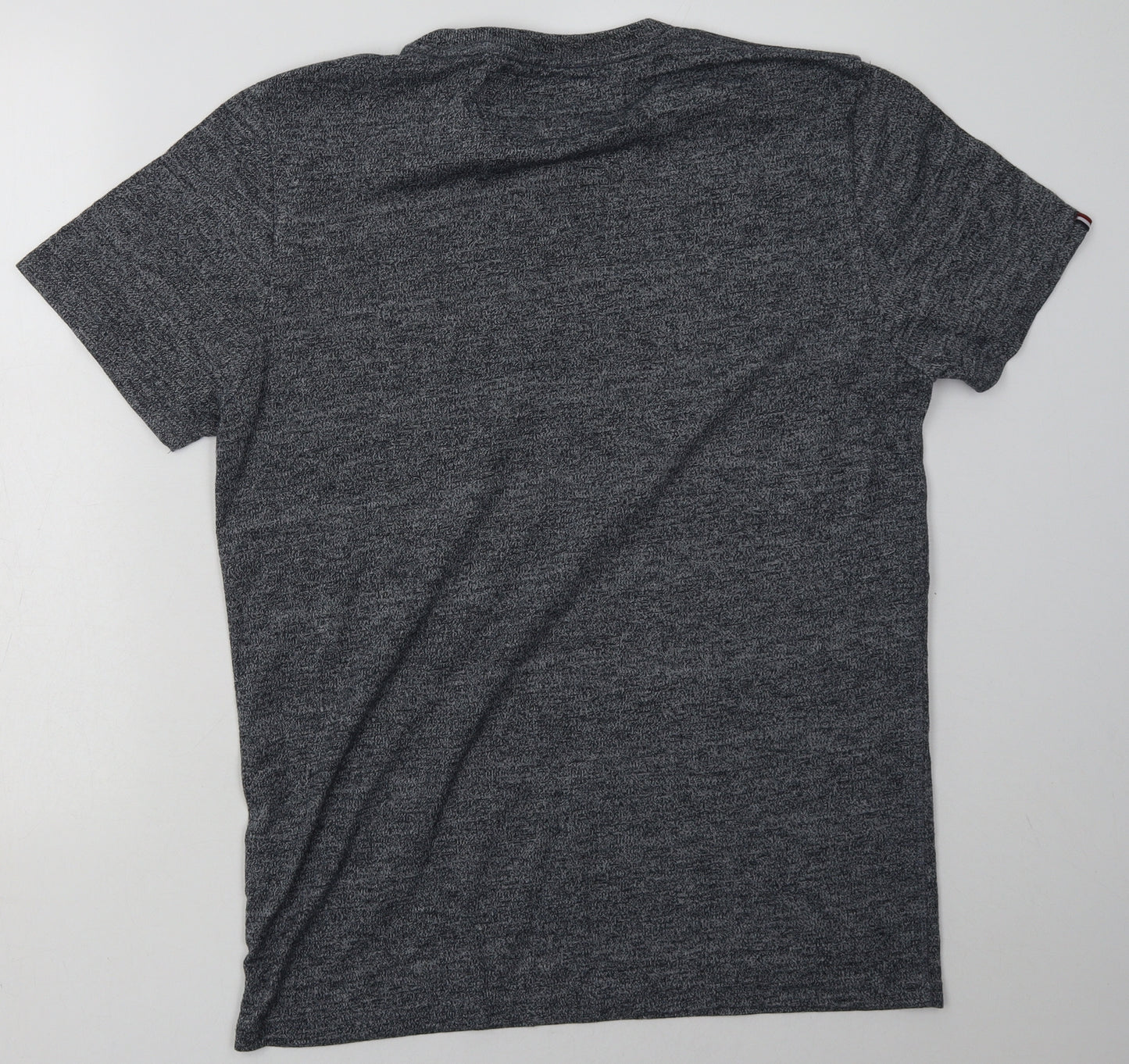 Superdry Mens Grey  Polyester  T-Shirt Size L Crew Neck