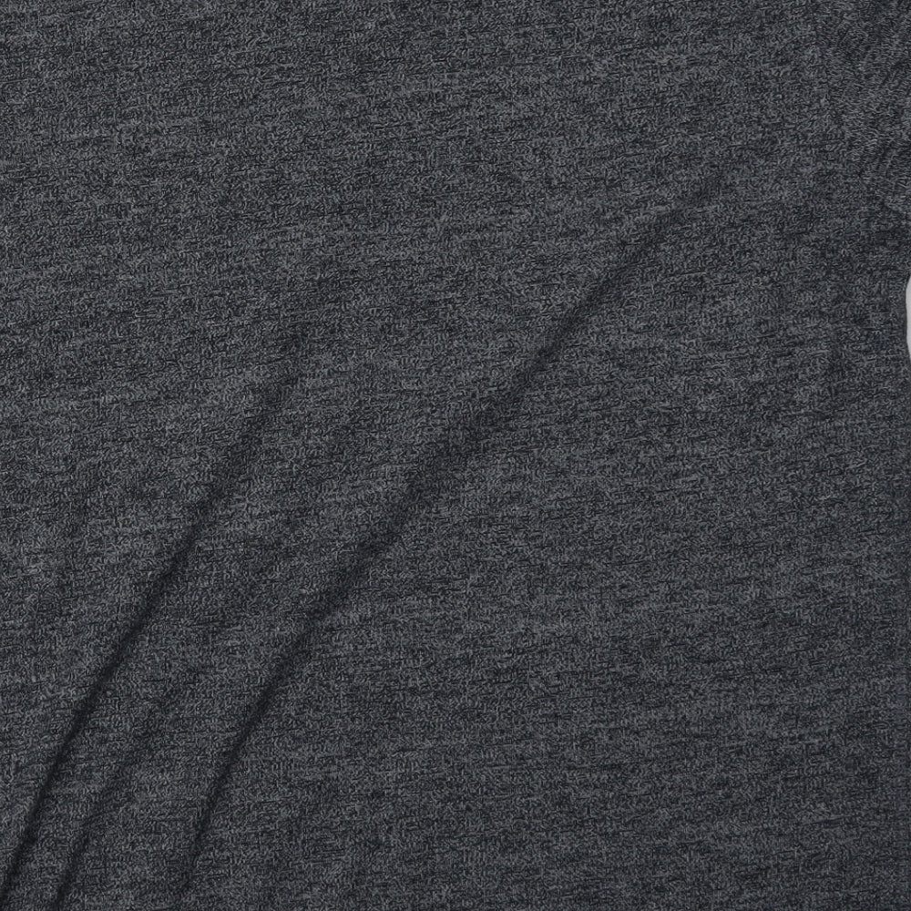 Superdry Mens Grey  Polyester  T-Shirt Size L Crew Neck