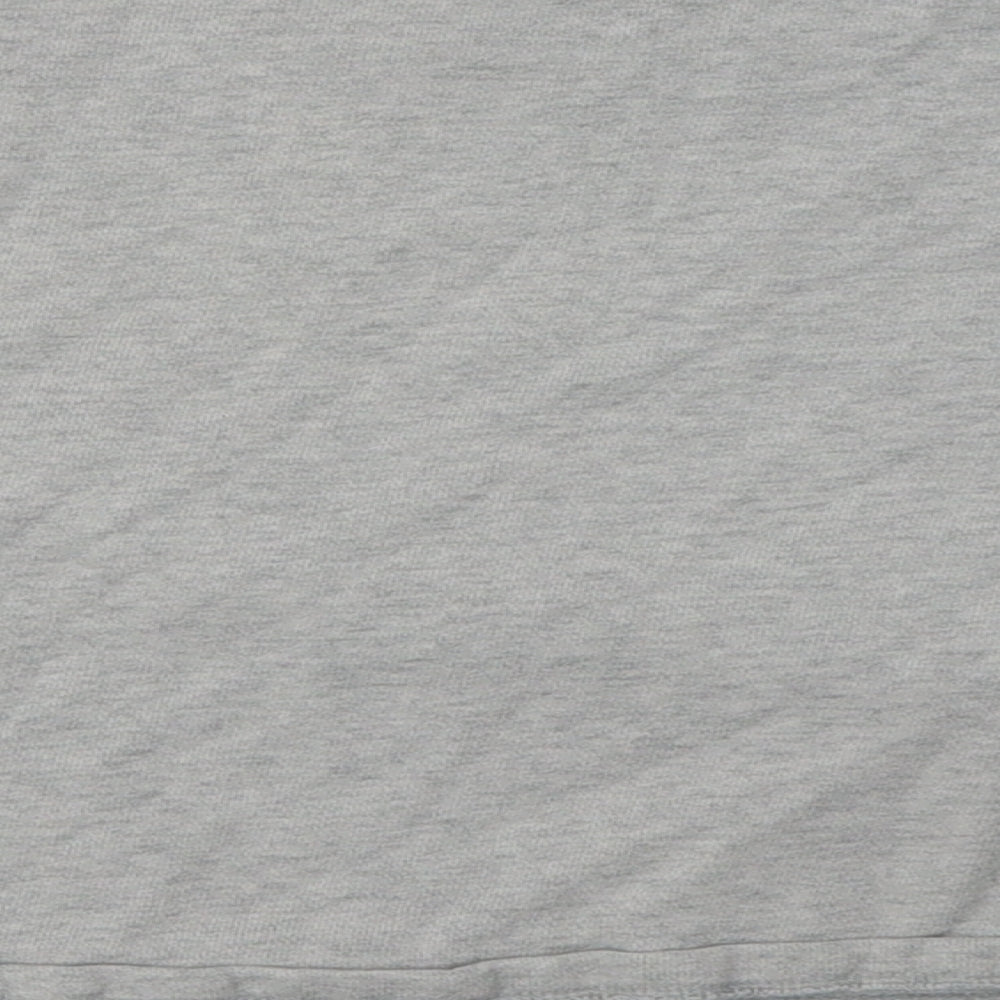 NEXT Girls Grey Geometric Cotton Cropped Casual Size 9 Years Crew Neck Pullover - always will be happy