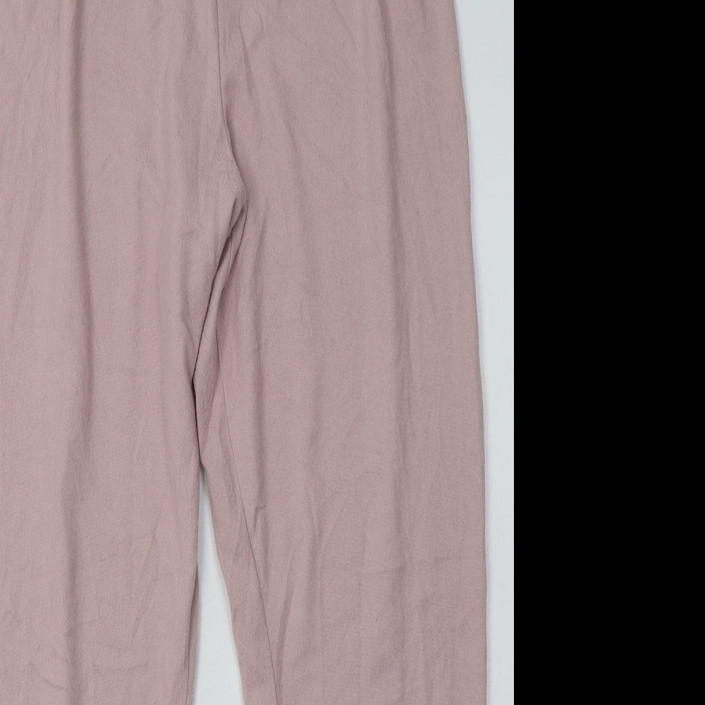 sainsburys Womens Pink  Polyester  Pyjama Pants Size 14