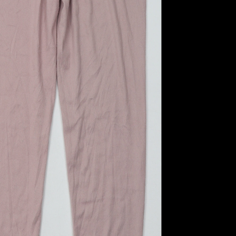sainsburys Womens Pink  Polyester  Pyjama Pants Size 14