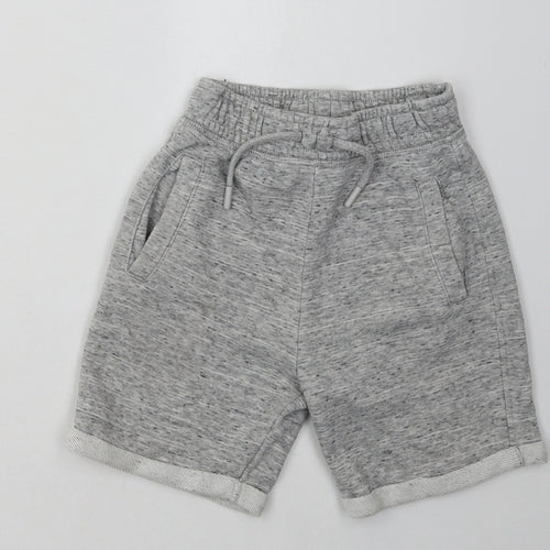 Sainsburys Boys Grey  Cotton Sweat Shorts Size 7 Years  Regular Tie