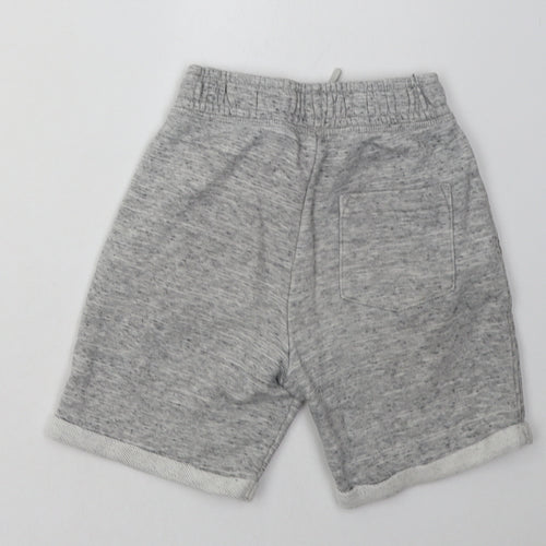 Sainsburys Boys Grey  Cotton Sweat Shorts Size 7 Years  Regular Tie